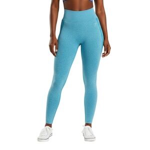 Gymshark Flex Leggings Womens S  Blue Seamless Workout Fitness Athleisure Gym